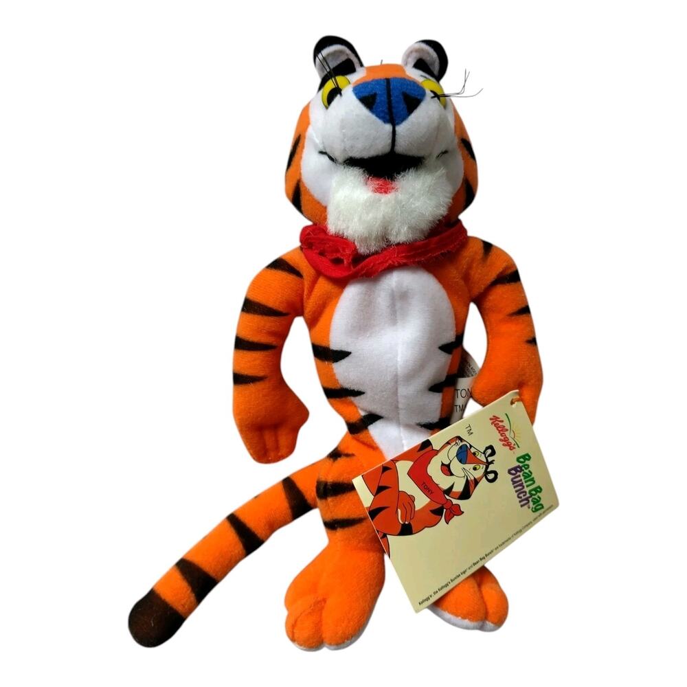 Kellogg’s Tony the Tiger Bean Bag Plush “Bean Bag Bunch” w/ Tag Vintage...